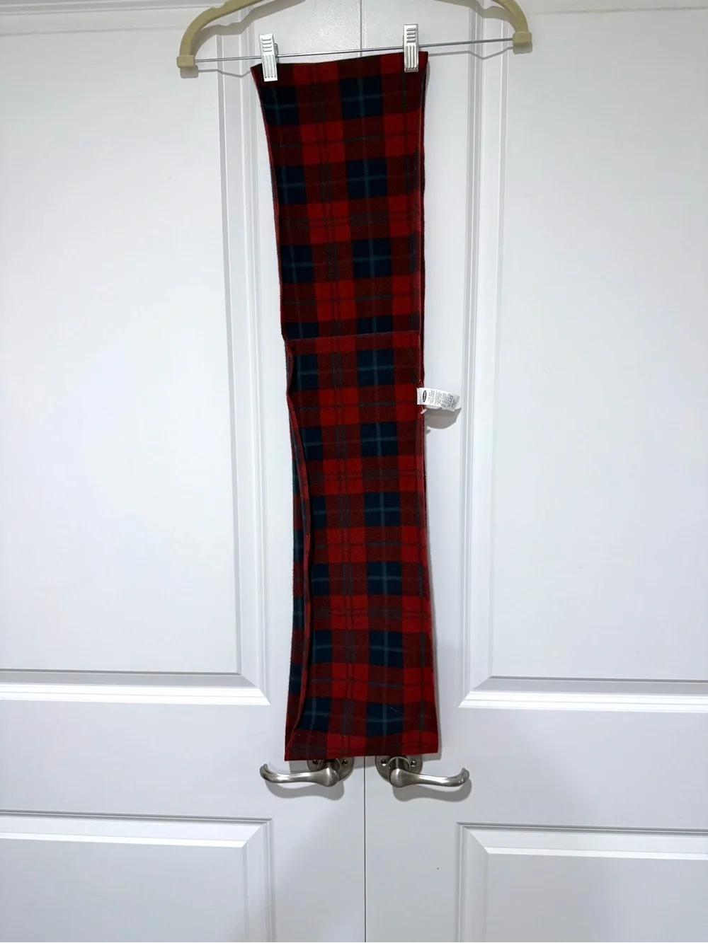 Old Navy Red and Navy Plaid Loop Scarf